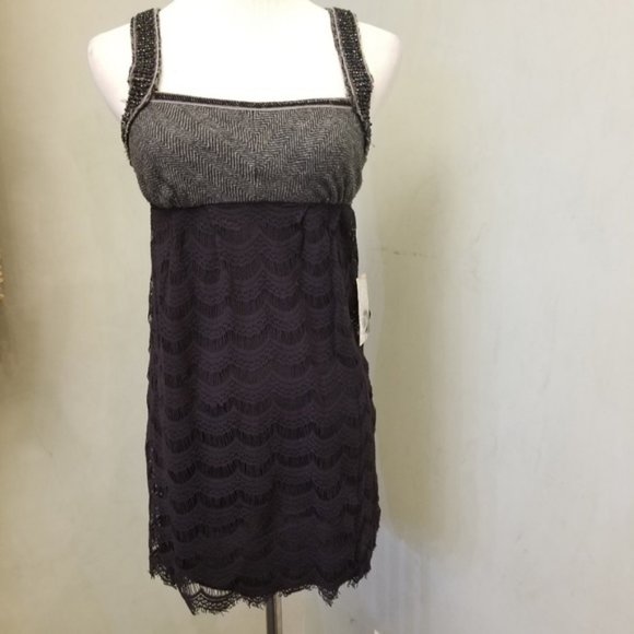 NWT Free People rhinestone detailed X back dress women's size 0 (W20) - Picture 6 of 8